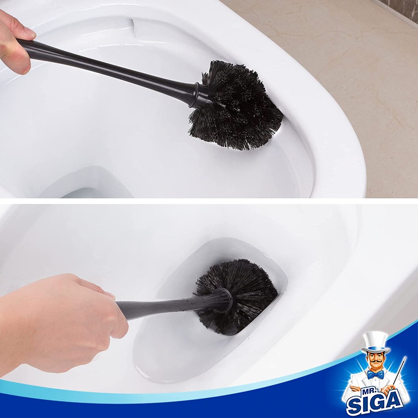 50% off ebay price!!! MR.SIGA Toilet Plunger and Bowl Brush Combo Black 1 Set