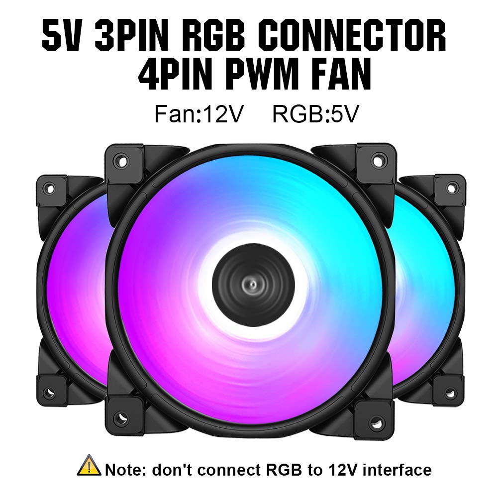 50% off!!! PCCOOLER 120mm Case Fan Dawn Series, 3M120HALO LED RGB Silent Fans