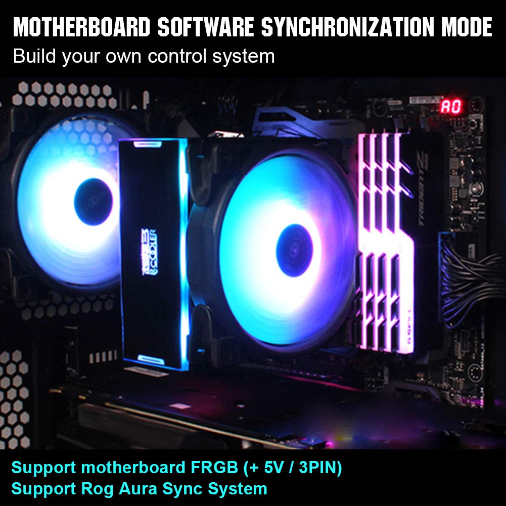 50% off!!! PCCOOLER 120mm Case Fan Dawn Series, 3M120HALO LED RGB Silent Fans