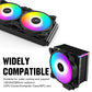 50% off!!! PCCOOLER 120mm Case Fan Dawn Series, 3M120HALO LED RGB Silent Fans