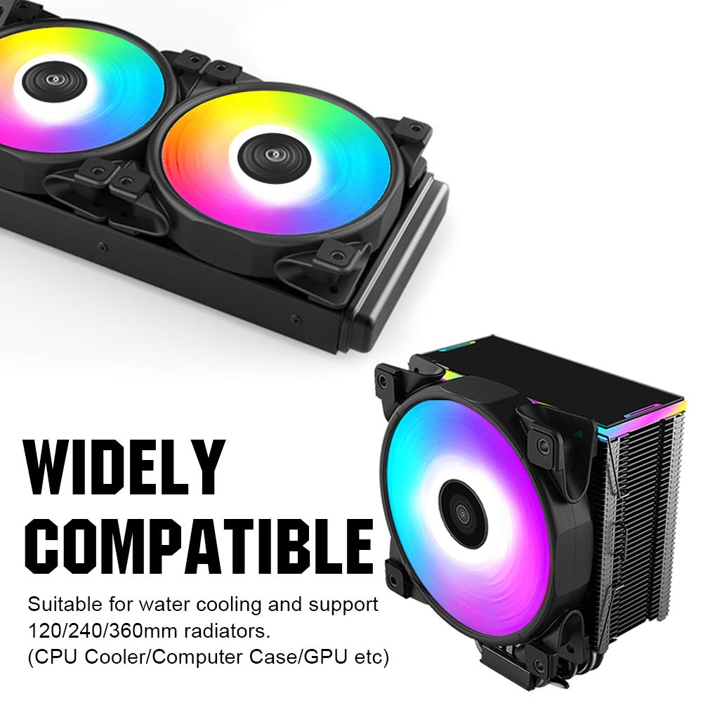 50% off!!! PCCOOLER 120mm Case Fan Dawn Series, 3M120HALO LED RGB Silent Fans