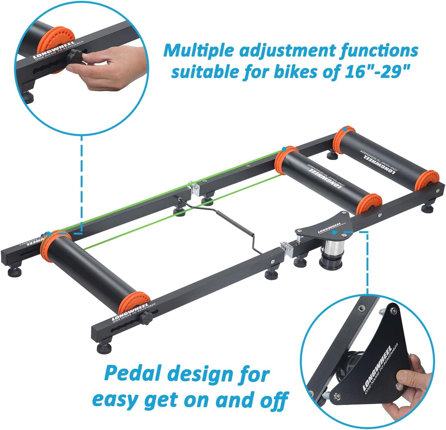 60% off Amazon！LONGWHEEL Bicycle Rollers Foldable and Adjustable Indoor Fitness Cycling Bike Trainer