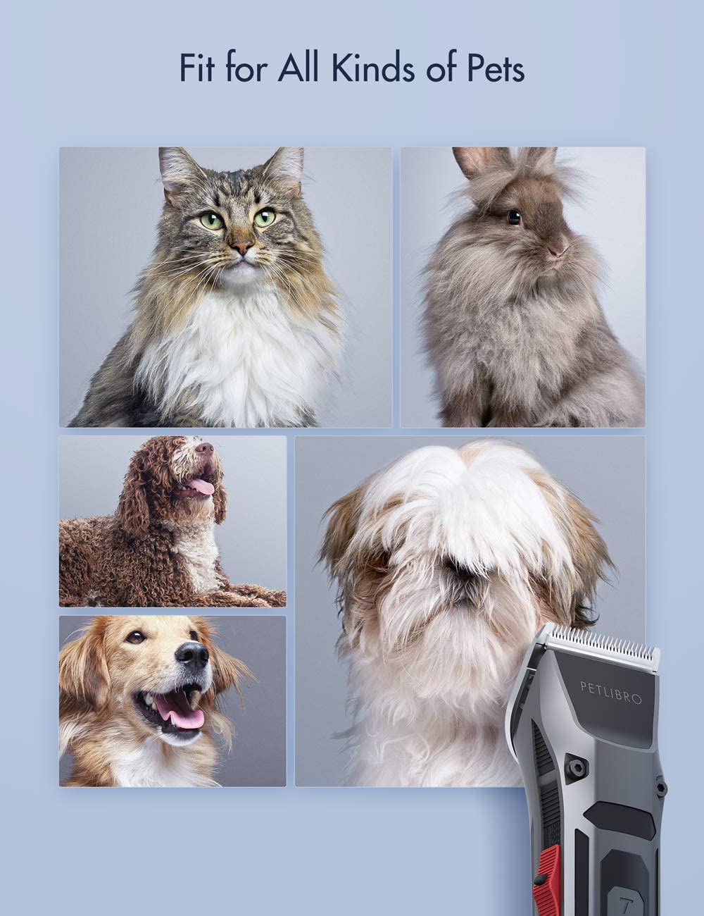 35% off Amazon PETLIBRO Dog Clippers, LCD Display Dog Hair Grooming Clippers Kit