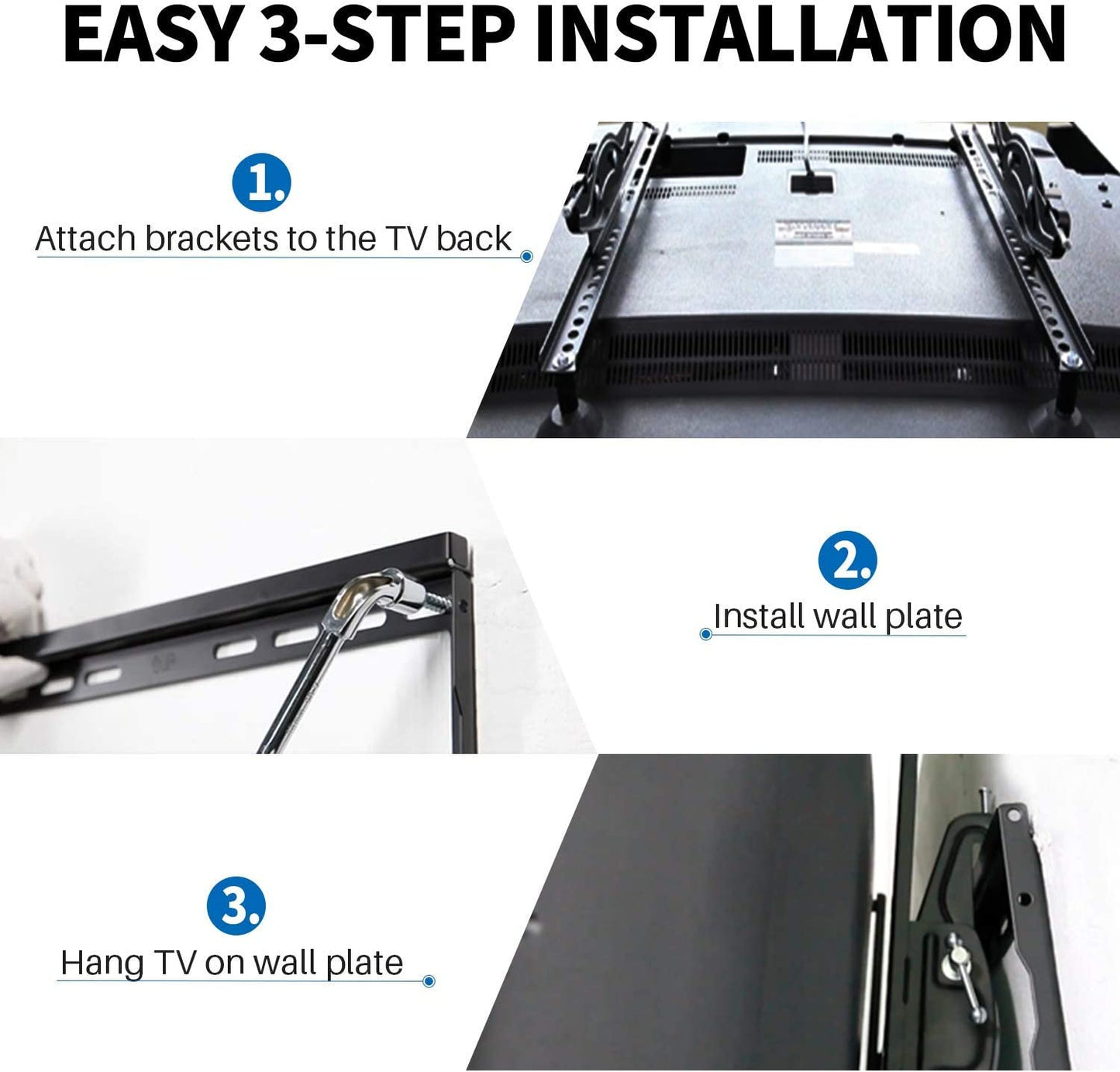 TV Wall Mount Bracket Design for 32-85 Inch LED Holds up to 165 Lbs with HDMI