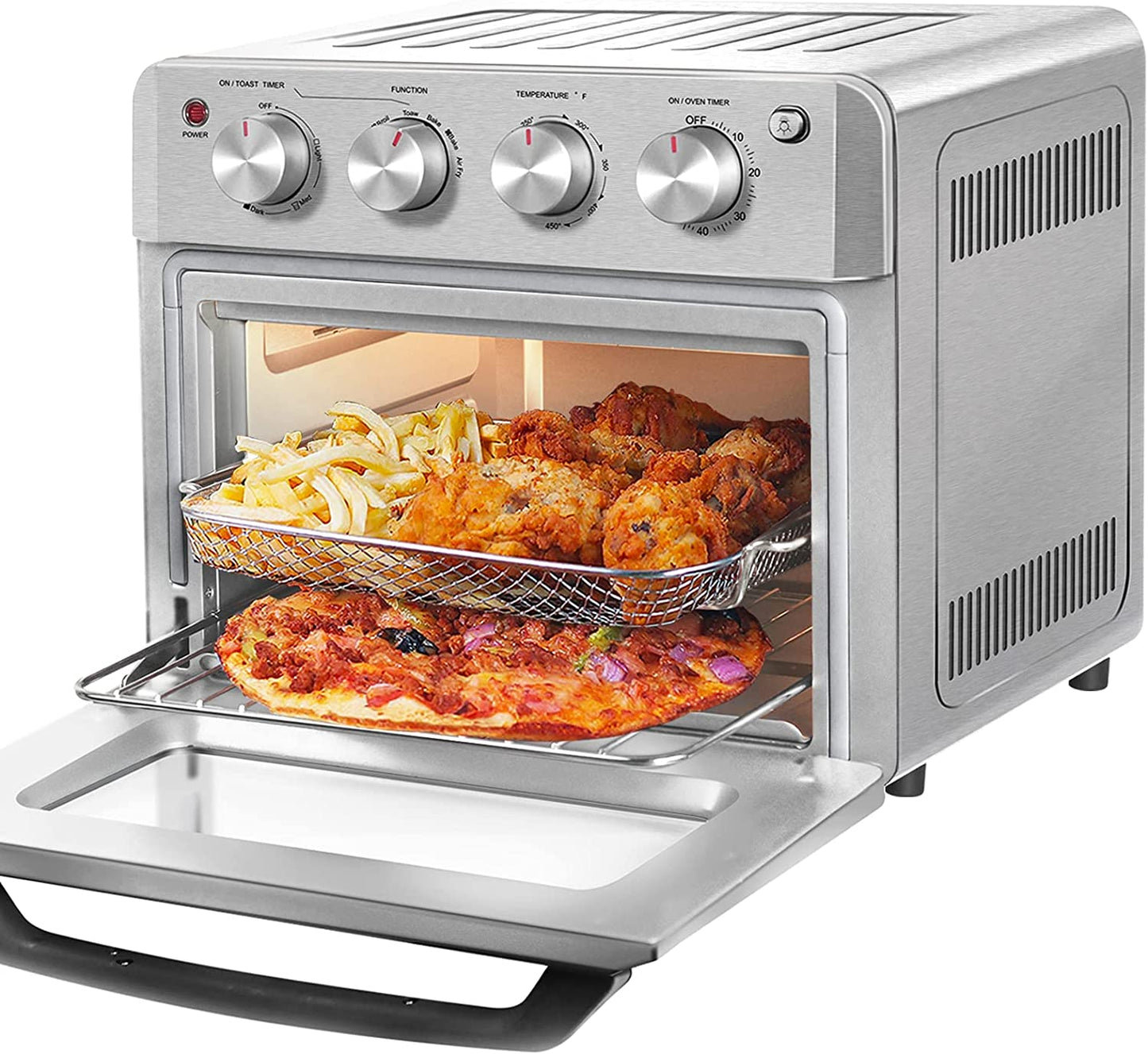 40% off Amazon! DAWAD Air Fryer Toaster Oven Combo 7-in-1 Convection Airfryer Toaster Ovens Countertop with 33 Original Recipes, Bake, Broil, Toast, Reheat, Fry Oil-Free, 19 QT, Stainless Steel