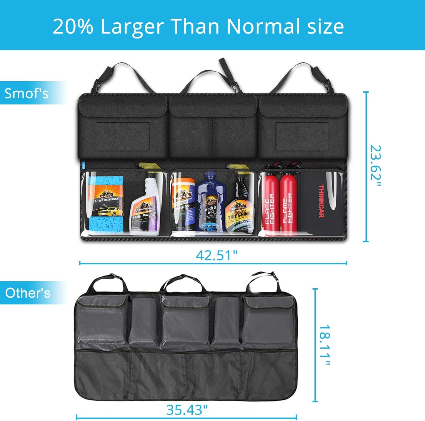 Car Backseat Trunk Organizer Auto Hanging Seat Back Storage