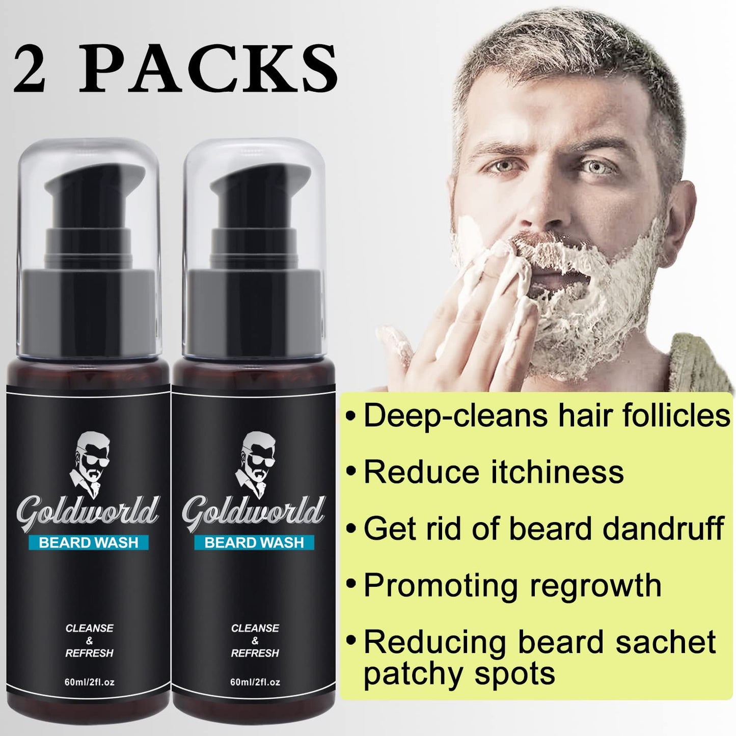 50% off ebay price!!! Beard Kit,Beard Growth Kit,Beard Grooming Kit w/2 Packs