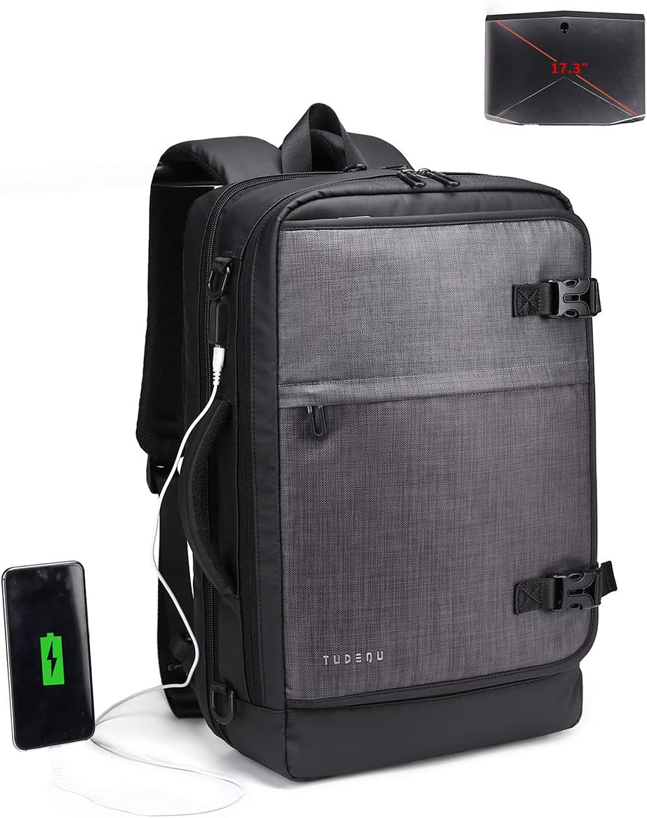 TUDEQU 2-IN-1 Laptop Messenger Bags 17.3 Inch TSA Travel Bag With Wet Pocket