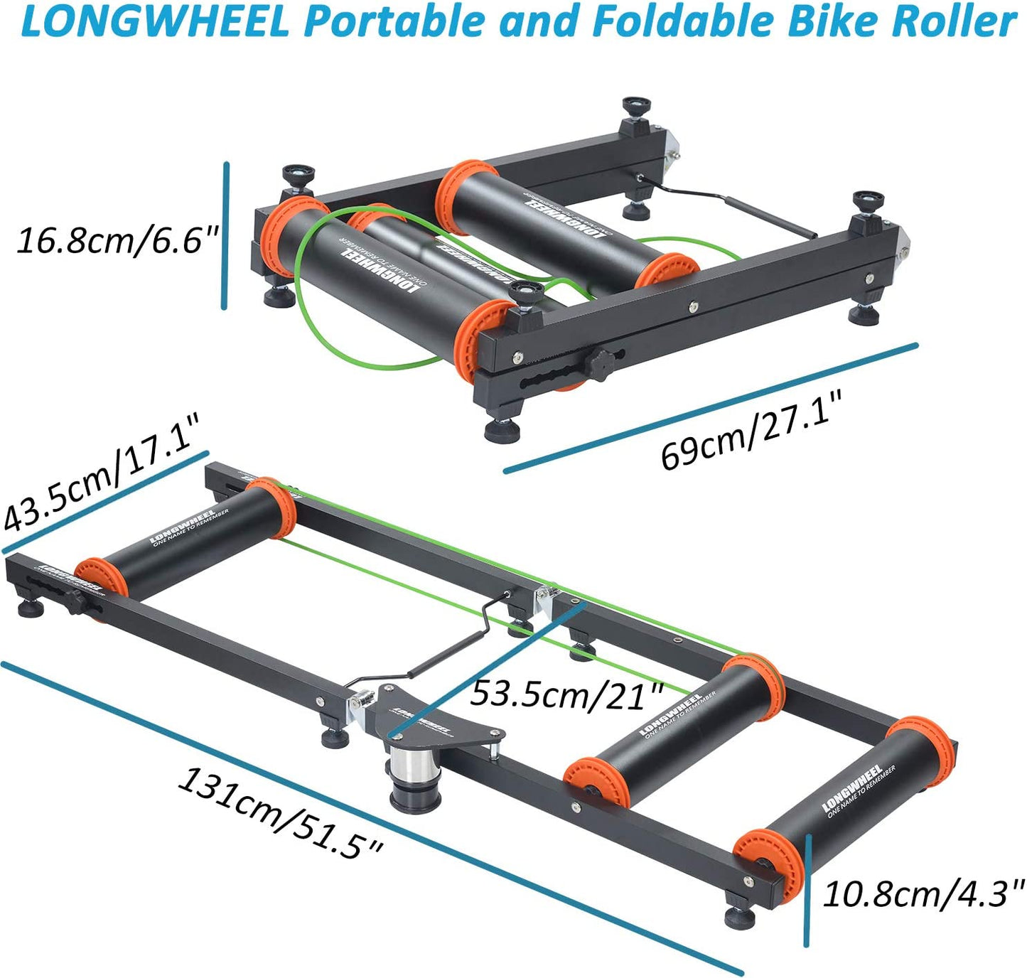 60% off Amazon！LONGWHEEL Bicycle Rollers Foldable and Adjustable Indoor Fitness Cycling Bike Trainer