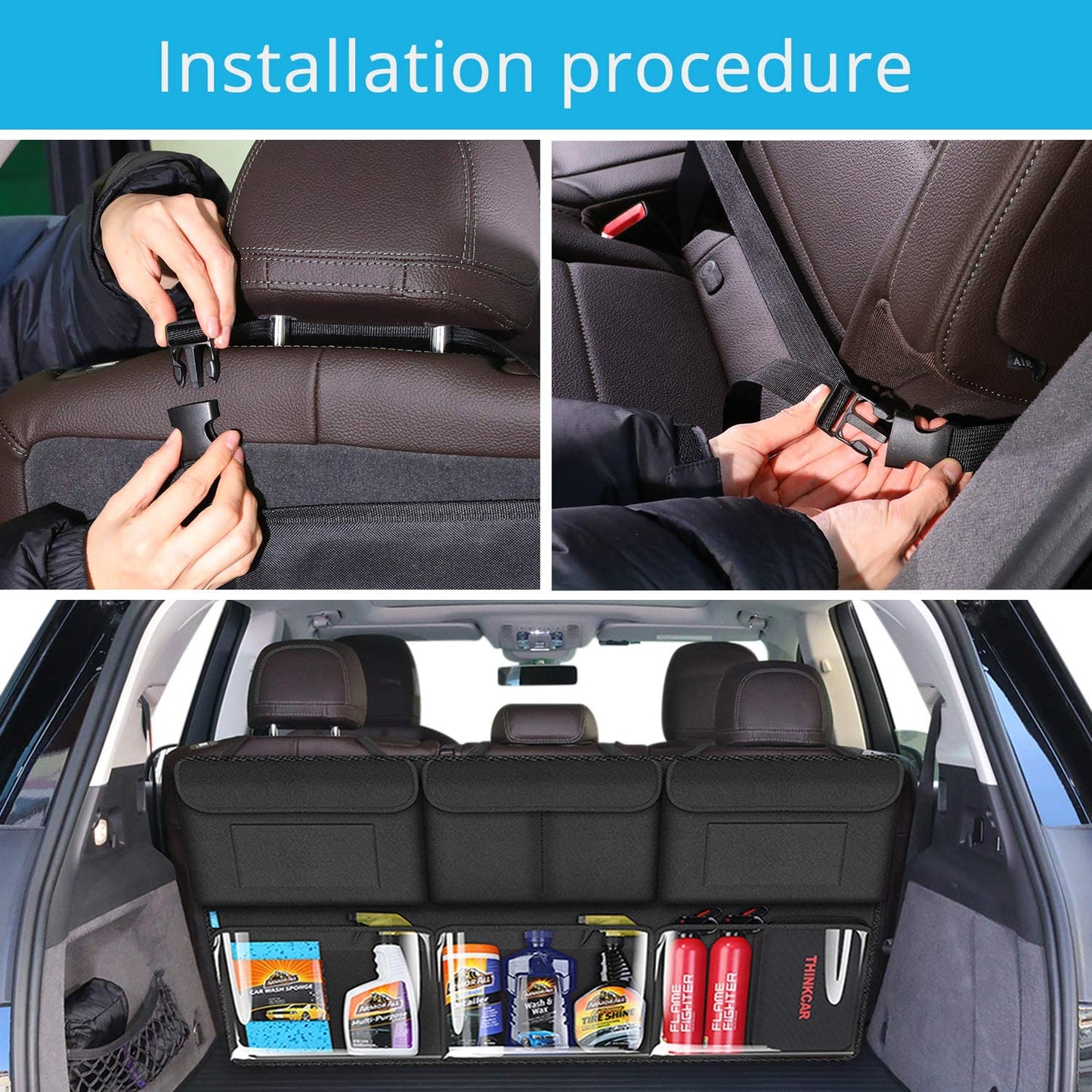 Car Backseat Trunk Organizer Auto Hanging Seat Back Storage
