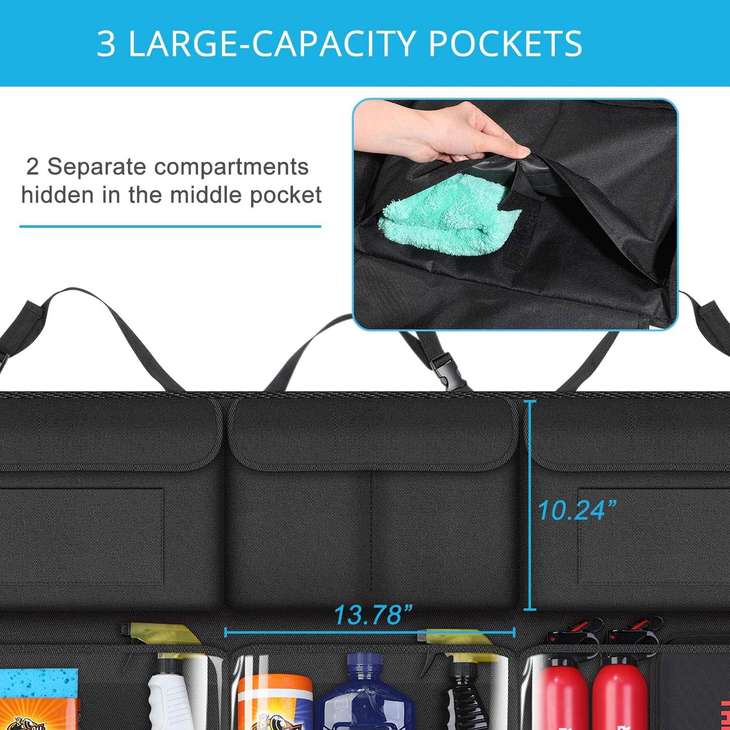 Car Backseat Trunk Organizer Auto Hanging Seat Back Storage