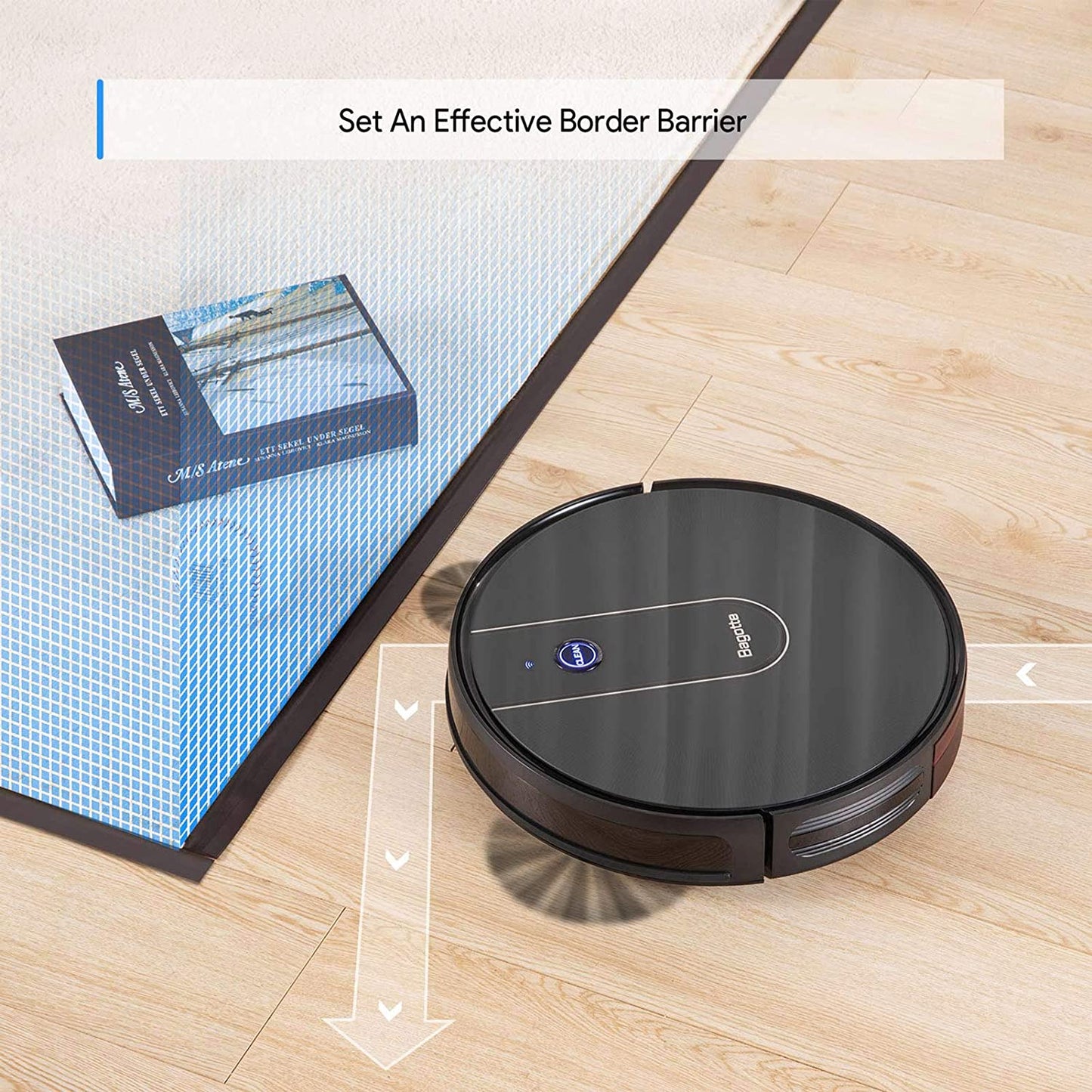 50% off Amazon！Bagotte BG700 Robot Vacuum, Wi-Fi Robotic Vacuum Cleaner with Mop, 2.7" Thin, Strong Suction, Work with Alexa, 6 Cleaning Modes, Ideal for Low-Pile Carpet, Floor, Pet Hair