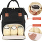Diaper Bag Backpack with Bassinet black and silver