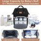 Diaper Bag Backpack with Bassinet black and silver