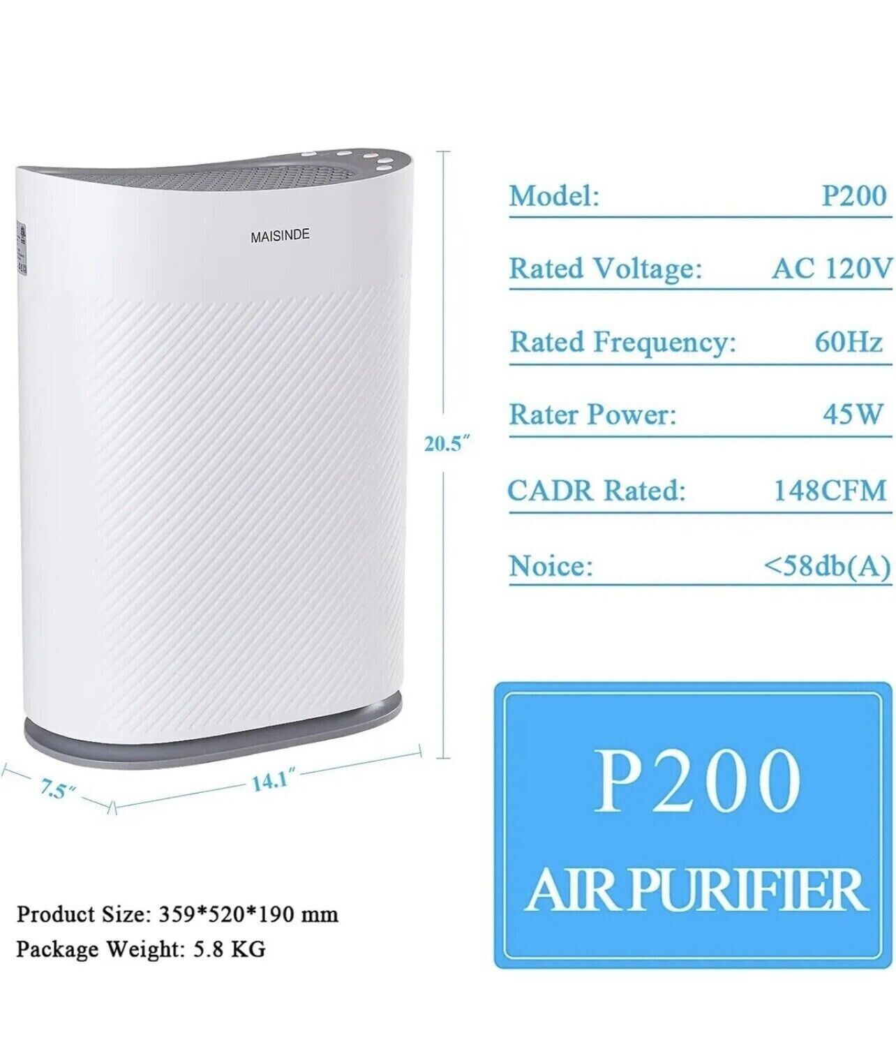 50%off Air Purifier for Home Large Room with Reusable Filter 1700 Sq Ft Coverage