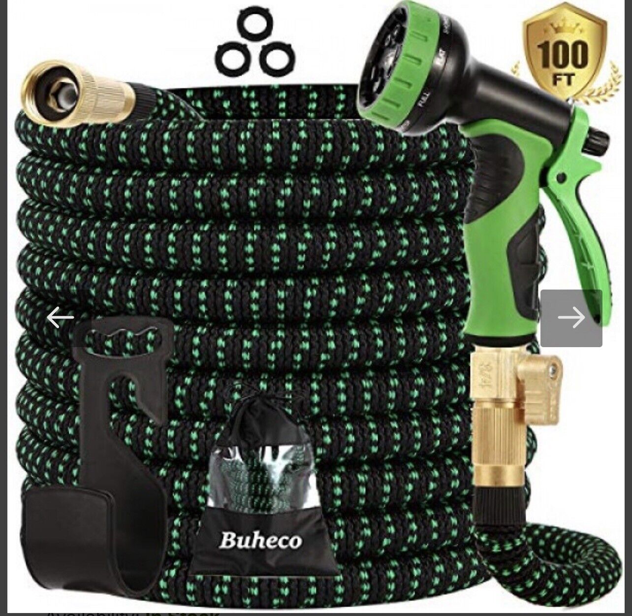 4X Stronger Deluxe Heavy Duty Expandable Flexible Garden Water Hose (50ft,100ft)