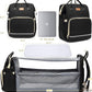 Diaper Bag Backpack with Bassinet black and silver