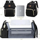 Diaper Bag Backpack with Bassinet black and silver