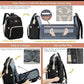 Diaper Bag Backpack with Bassinet black and silver