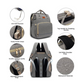 Diaper Bag Backpack with Bassinet black and silver
